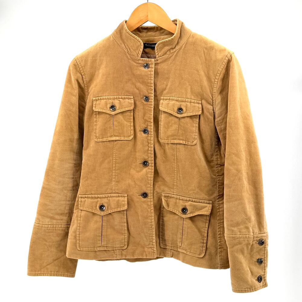 Vintage Y2K Sinéquanone Tan Structured Utility Field Jacket